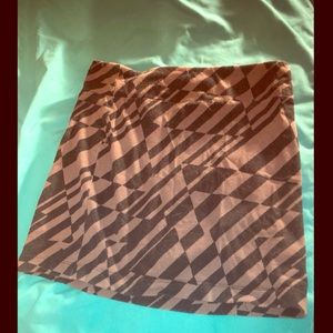 Black and brown prisms mini skirt